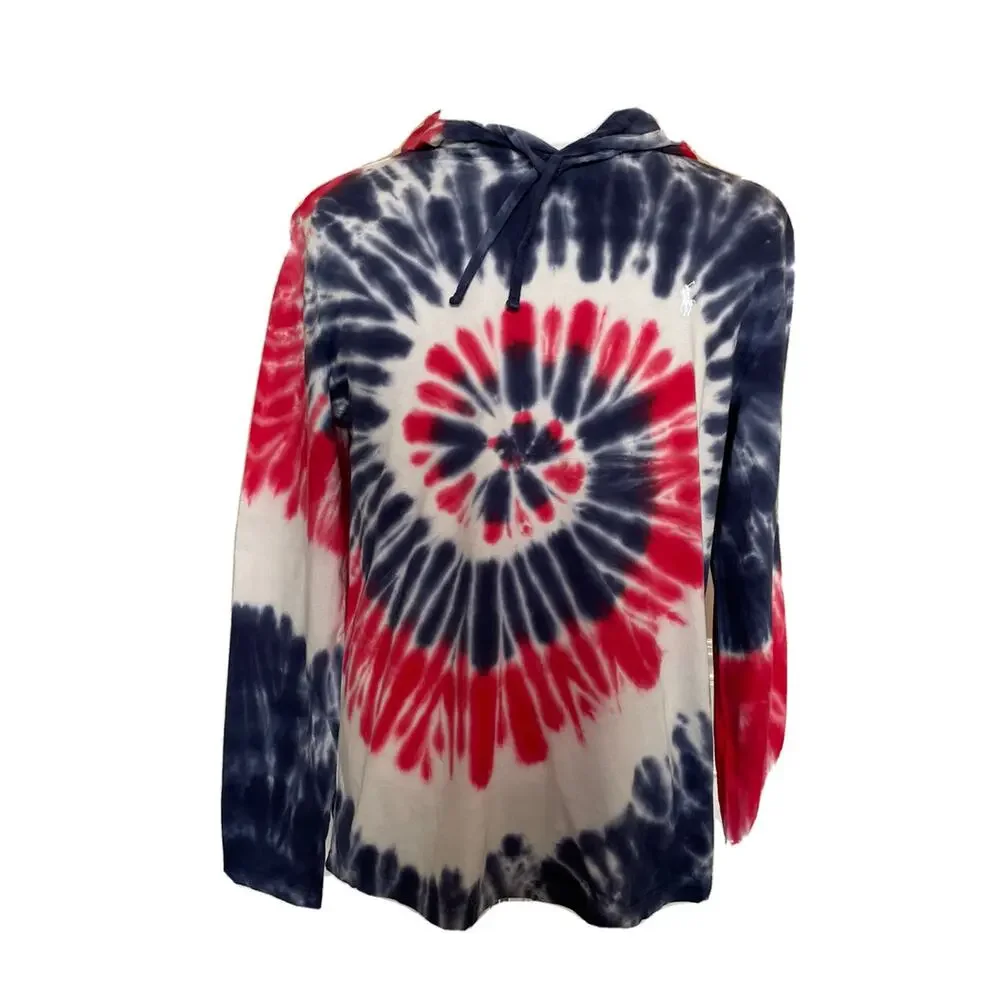 Polo Ralph Lauren Multicolor Long Sleeve T-Shirt with Hoodie Small NWT $79.50